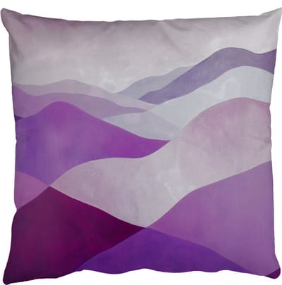 Sierkussens - Kussentjes Woonkamer - 50x50 cm - Abstract - Heuvels - Landschap - Paars