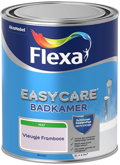 Flexa - Easycare Badkamer - Vleugje Framboos - Mengverf - 1 L