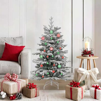 vidaXL - Kerstbal - Set - 40 - st - Rood - en - groen - Ø - 6 - cm - Kunststof