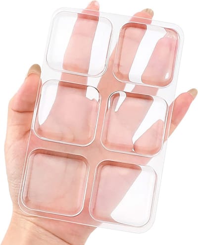 Transparante Wandscherm Deurknopbumper - 4 cm Vierkant, Zacht Rubber, Zelfklevend (6 Stuks)