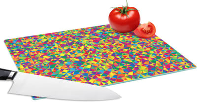 Glazen Snijplank - 28x20 - Patronen - Kleuren - Regenboog - Abstract - Snijplanken Glas