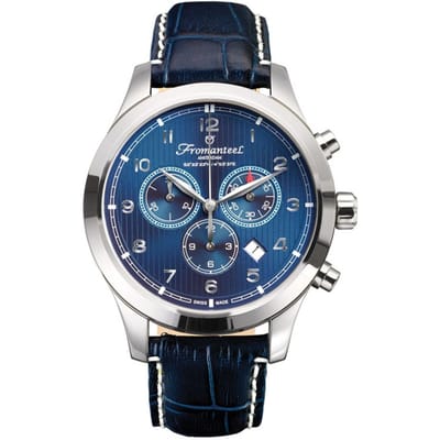 Refurbished Fromanteel Amsterdam Chrono Nautique Blue A-0243-011 Heren Horloge 42mm