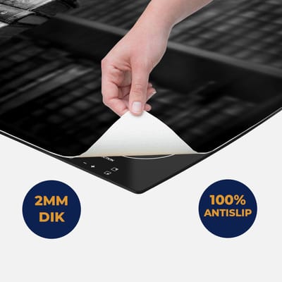 Chefcare Inductie Beschermer Oude Historische Boeken - Retro - Zwart Wit - 60x50 cm - Afdekplaat Inductie - Kookplaat Beschermer - Inductie Mat