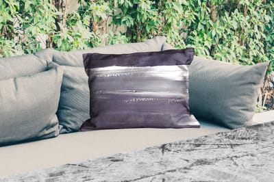 Buitenkussens - Tuin - Verf - Abstract - Zwart - 50x30 cm
