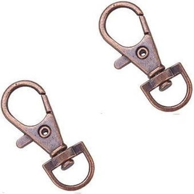 2x mini swivel karabijnhaak - KOPER - 35mm