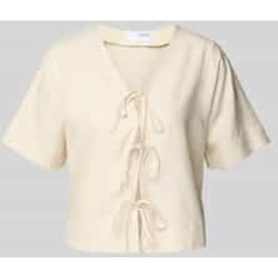 Blouseshirt met vetersluiting, model 'NATUK'