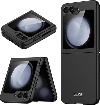 Geschikt voor Samsung Galaxy Z Flip 6 5G - Harde PC - Schokbestendig - Bumper Hoesje - Zwart
