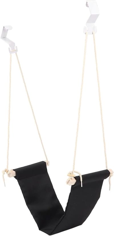 Voetsteun Onder Bureau - Voetensteun Hangmat - Ergonomisch Zitten - Dubbele Stand - 60 x 15 cm - Zwart