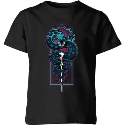 Harry Potter Nagini Neon kinder t-shirt - Zwart - 98/104 (3-4 jaar)