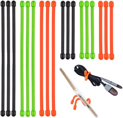 Kabelbinders - 18 Stuks - Kabel Organiser - Herbruikbaar - 7,6 Cm En 15 Cm - Buigbaar - Flexibel - Kabelclips - Ureau Organizer - Kabelbeheer - Geschikt Voor Kabelbeheer Binnen En Buiten, Telefoonhouders En Broodzakclips