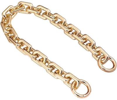 2 stuks hars acryl tas handvat ketting 40 cm lange portemonnee riem vervanging voor doe-het-zelf handtassen, crossbody tassen, schoudertassen, portemonnee maken accessoires (goud)
