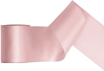 Satijn lint 100mm breed licht dusty roze , rol 25 meter - hobbylint - sierlint - cadeaulint - satin ribbon