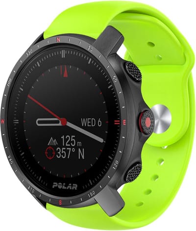 Strap-it Sport siliconen bandje - geschikt voor Polar Vantage M / M2 / M3 / Vantage V3 / Grit X / Grit X Pro / Grit X2 Pro - lichtgroen