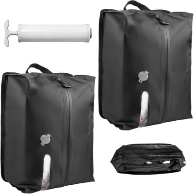 Vacuümzakken voor Kleding en Reizen, 44 x 29 x 15 cm, Waterdichte en Herbruikbare TPU Zak met Pomp, 2 Stuks