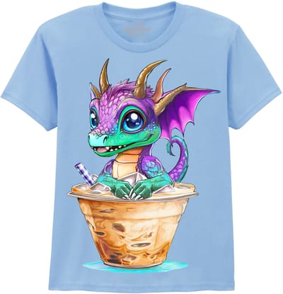 KIDS Draak Iced Coffee Dragon The Coloured House KIDS T-shirt XL