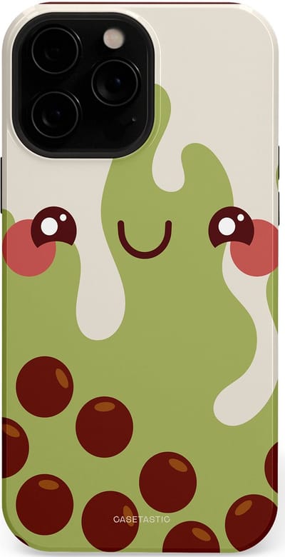 Casetastic Hoesje Geschikt voor Apple iPhone 13 Pro Max Magsafe - Stijlvolle Beschermende Duo-layer Case - Smeltende pistache bolletjes