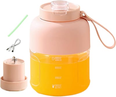 Oplaadbare Blender - Draagbare Juicer - Gezond Ontbijt - 18 Seconden Sappen - 12 x 12 x 24 cm - Roze
