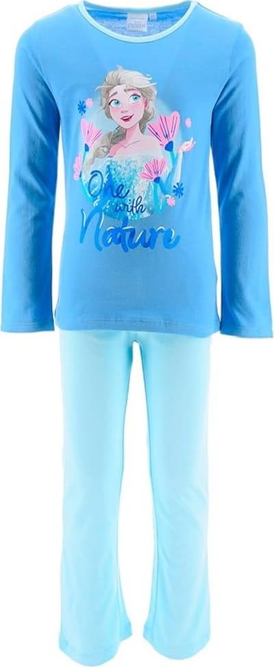 Disney Frozen Pyjama - Katoen - One with Nature - Blauw - Maat 98/104