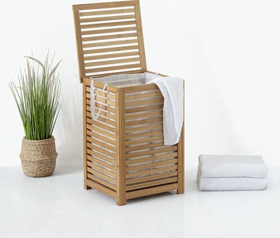 5Five Sicela Wasmand 65L - Bamboe - 40 x 40 x 58 CM