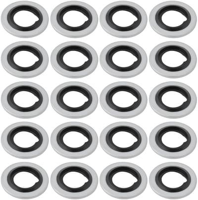 Dailygoods- Afdichtingen 50x - Nitrilrubber/Verzinkt Staal - Zelfcentraliserende Wasmachine - Dichtingsringen Sanitair - Binnendiameter 8,7 mm - Buitendiameter 14 mm - Dikte 1 mm - Afdichtingsringen