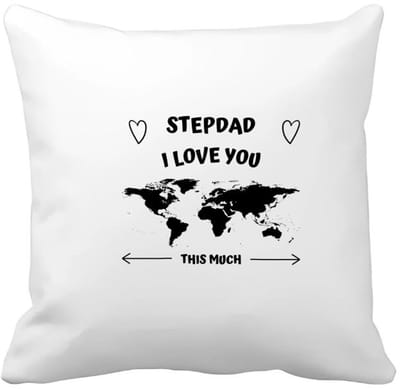 Akyol - stepdad i love you this much Kussen hoes - Vader - geweldige stiefvader - liefste stiefvader - verjaardag - cadeau - kado - bedankje - geschenk - 40 bij 40 cm
