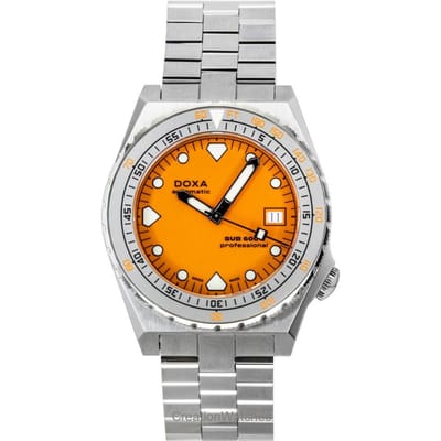 Doxa SUB 600T Professional Oranje Wijzerplaat Automatisch Duikershorloge 862.10.351.10 600M Herenhorloge Met Extra Bandjes oranje