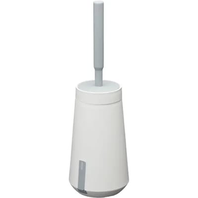 Tiger Tess - WC borstel met houder - Vrijstaand of hangend - 3M tape - met Swoop® borstel flexibel - Wit / Lichtgrijs