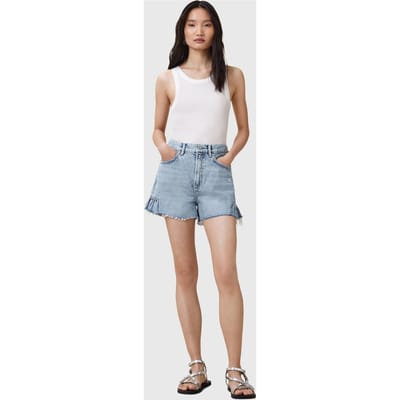 AllSaints Eliana Denim Short Light Indigo Taglia: W31 | Pantaloncini Outlet | Donna | Blu