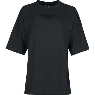 Black Premium by EMP Oversized T-shirt - Essential - T-Shirt mit Cut-Out - S tot XXL - voor Vrouwen - zwart