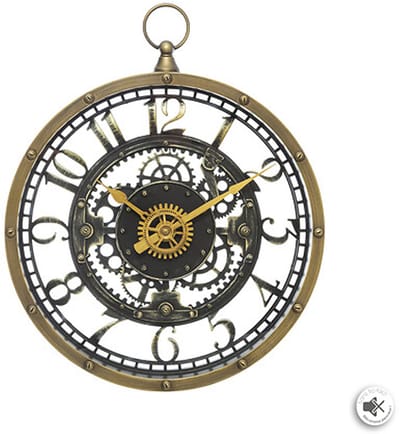 Atmosphera wandklok klassiek - goud - kunststof - D27 cm - wandklok