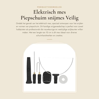 Dailygoods - Elektrisch mes - Piepschuim snijmes - Veilig en eenvoudig in gebruik - Zwart - Snijden en vormen - Ideaal voor hobbyisten en professional...