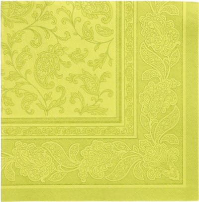 50 Servetten ROYAL Collection 1/4 vouw 40 cm x 40 cm lime Ornaments