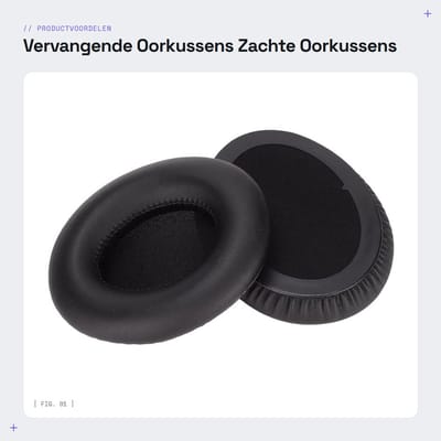 Dailygoods- Oorkussens voor tt-BH060 Hoofdtelefoon - Vervangende Oorkussens - Traagschuim - Zacht Eiwitleer - Comfortabel - Duurzaam