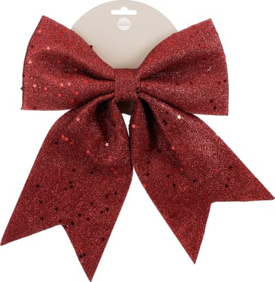 kerst-kerstversiering-Strik d.rood - l24xh28cm
