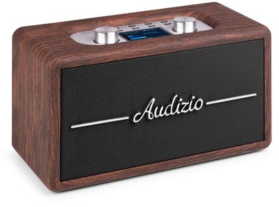 Retro speaker - Audizio Tune60 - Bluetooth speaker - Met afstandsbediening - 40W - Houtlook