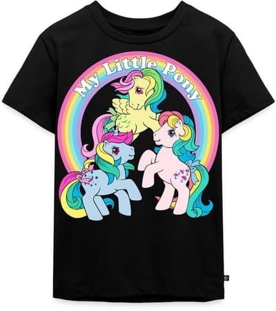 My Little Pony Retro Kleurige Ponys Met Regenboog Premium T Shirt Kinderen