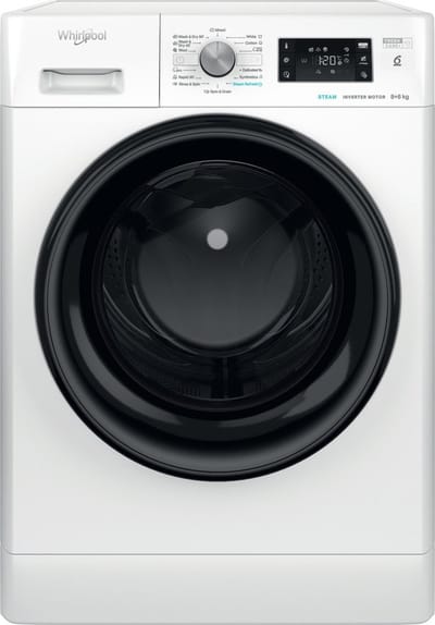 Whirlpool FFWDB 864349 BV EE - Was-droogcombinatie - Vrijstaand - Voorbelading - Wit