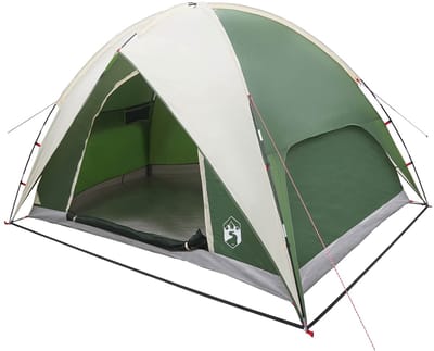 vidaXL - Campingtent - met - waterdichte - regenfly - 4-persoons - Groen