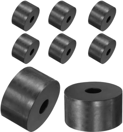 NTH products- Afstandhouders 8 stuks - Rubber - 50 mm OD - 12 mm ID - 30 mm hoogte - Anti-vibratie pads - Dempingspads voor meubels