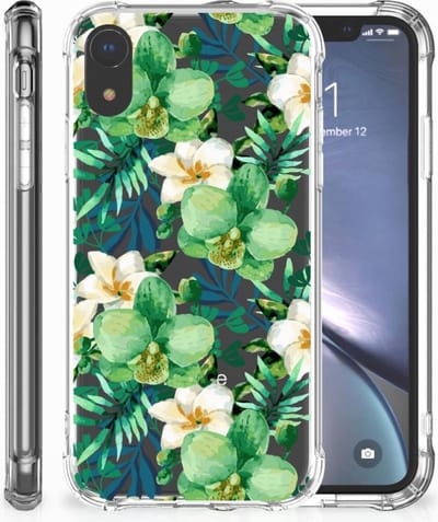Apple iPhone Xr Case Orchidee Groen