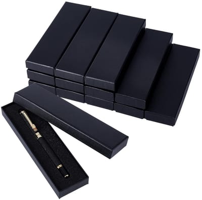Dailygoods- Pen Doos 18 Stuks - Lege Vulpen Doos - Kartonnen Verpakking - Kussen voor Kantoorbenodigdheden - Zakelijke Gift - 17.5x5x2.15cm - Verpakkingsdoos
