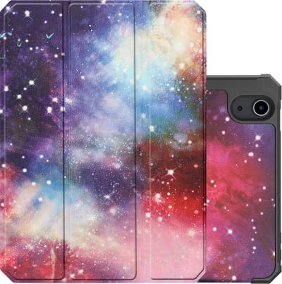 Hoes - Geschikt voor Apple iPad Mini 6 (2021) - 8.3 inch - 6e Generatie - Dun & Stevig - Trifold Bookcase - Hard Cover Case - Met Uitsparing Geschikt voor Apple Pencil - Hardcover Book - Tablet Hoesje - Galaxy