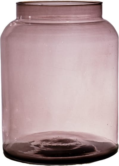 Bloemenvaas Shape - transparant mauve - eco glas - 19 x 25 cm - Melkbus vaas