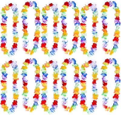 Hawaiiaanse slingerset- Strandthema Feestartikelen - Tropische Decoraties Gunsten - Hawaiiaans Thema Zwembadfeest Decoratie Accessoires - Geschikt voor Volwassenen en Kinderen - 12 stuks