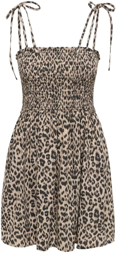 Only Mini-jurk - ONLEMMIA SMOCK DRESS PNT - XS tot XL - voor Vrouwen - luipaard