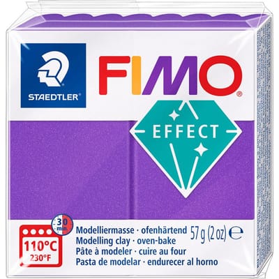 FIMO effect ovenhardende boetseerklei standaard blokje 57 g - metallic lila