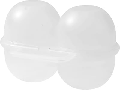 Eierorganizer Draagbaar - Eierhouder Reis - Veilig Vervoer - Schokbestendig Ontwerp - 2 Eieren - Transparant