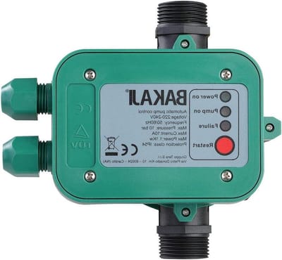 Bakaji Perscontrol, drukregelaar, autoclaaf, drukschakelaar voor elektrische pomp, maximale druk 1,5 bar, vermogen 1,1 kW zonder kabel, 220-240 V, 10 A