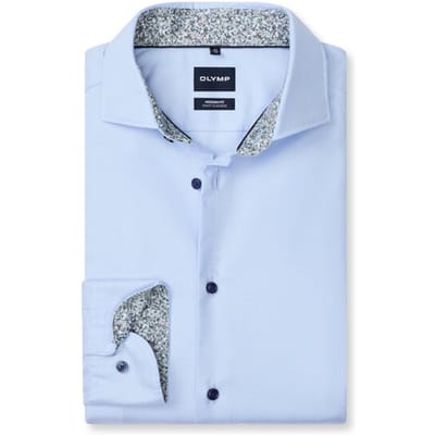 OLYMP Smart Business Overhemd, Modern Fit, Royal Kent, Bleu