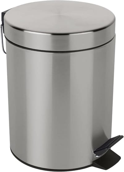 RVS Pedaalemmer 5 Liter Geborsteld - Moderne Touch Keuken of Badkamer